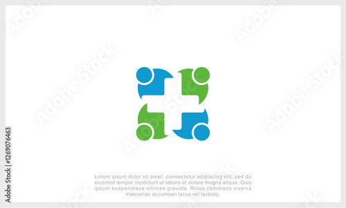 Health ,medical logo template vector illustration design