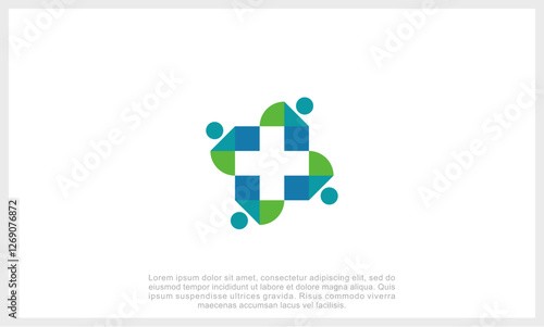 Health ,medical logo template vector illustration design