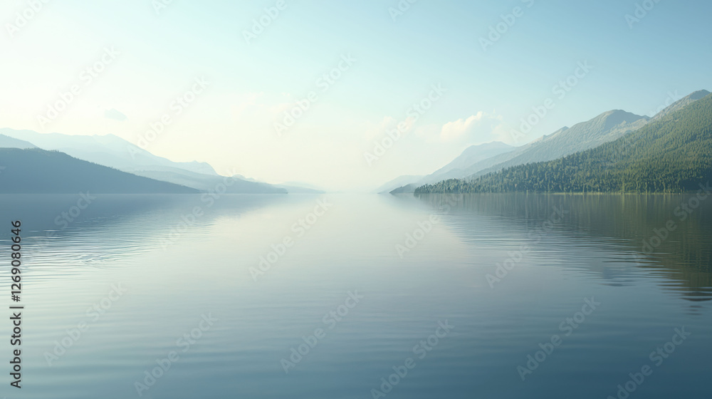 Family enjoying a peaceful canoe trip on a serene lake. Family enjoying a peaceful canoe trip on a serene lake.