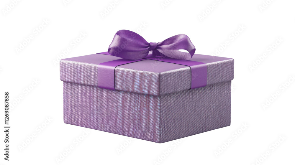 purple gift box isolated on white background purple gift box isolated on white background