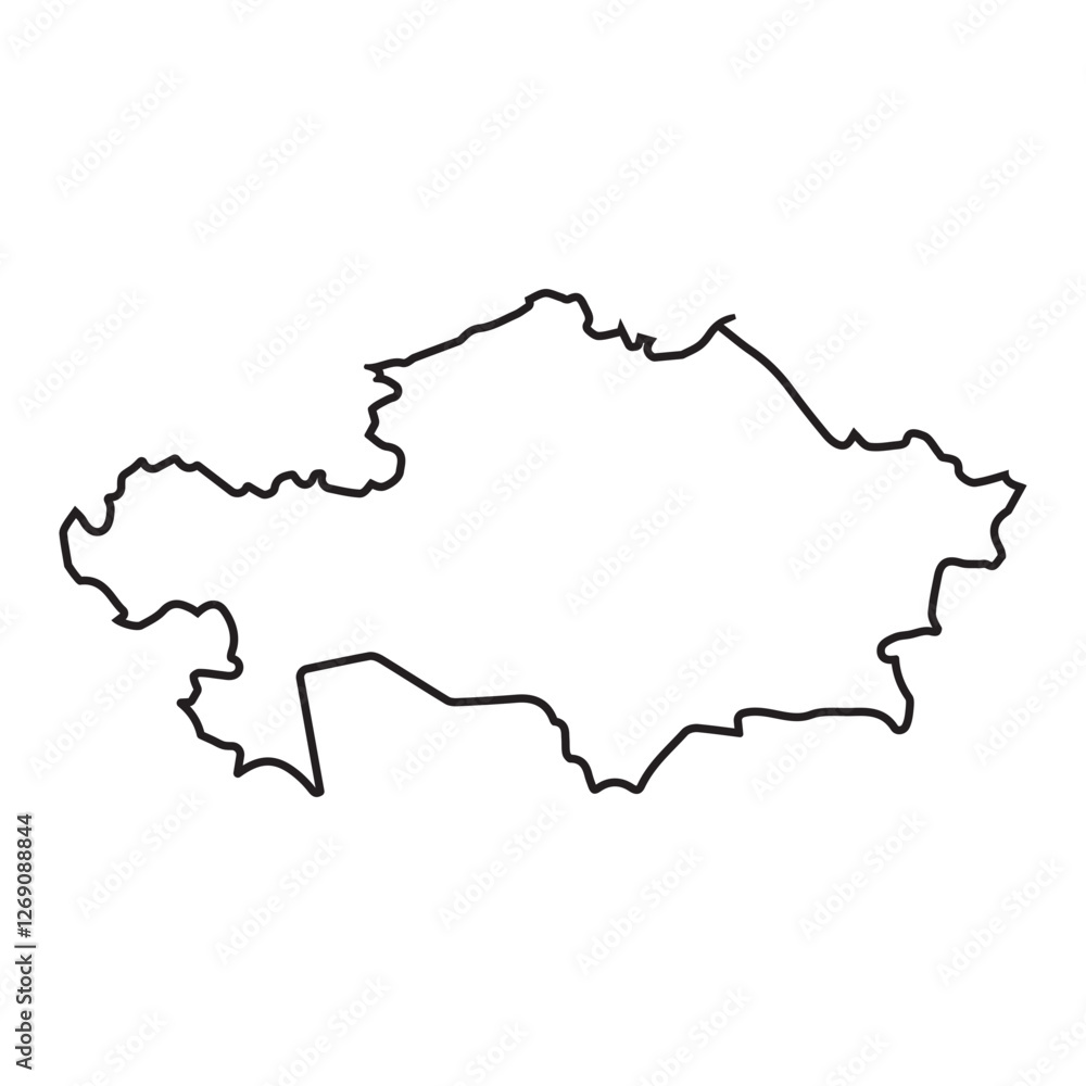 map of Kazakhstan line icon map of Kazakhstan line icon