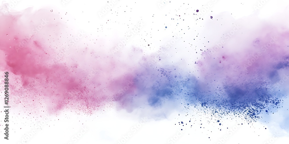 Freeze motion of colored powder explosions isolated on white background. Freeze motion of colored powder explosions isolated on white background.