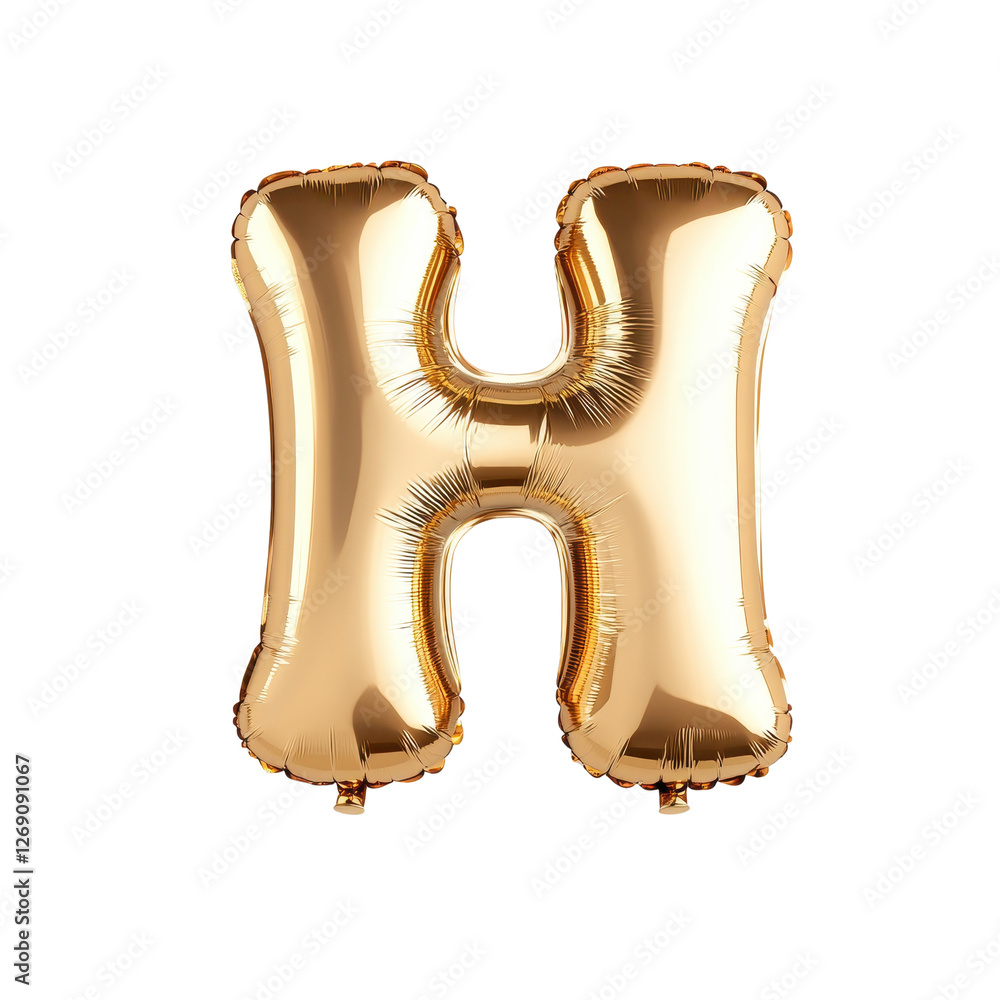 Metallic Gold Inflatable Balloon Letter H Celebrating Special Occasion Metallic Gold Inflatable Balloon Letter H Celebrating Special Occasion
