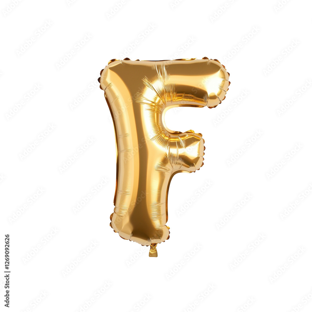 Fototapeta premium Shimmering Golden Letter Balloon Celebrating Milestone Achievement or Occasion