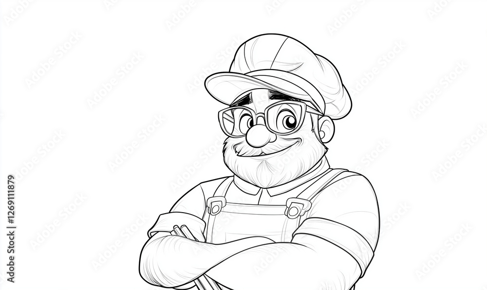 Construction Worker or Handyman with Arms Crossed Construction Worker or Handyman with Arms Crossed