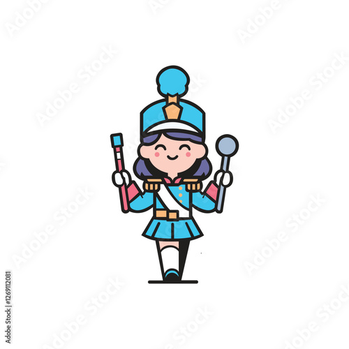 majorette for marching band logo template