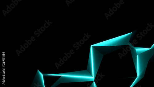 Abstract blue arrows point the way to business success in this 3D vector design photo