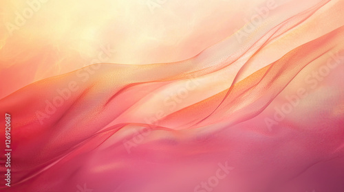 Abstract background featuring pink and yellow waves with soft warm gradient in dusty rose and champagne colors blending harmoniously in a modern design Background photo