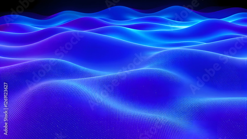 Wallpaper Mural Blue silk waves create a soft, flowing texture Torontodigital.ca