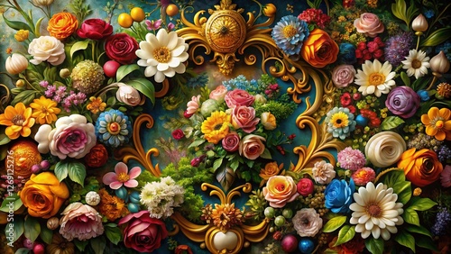 Baroque Floral Nature Wall Art