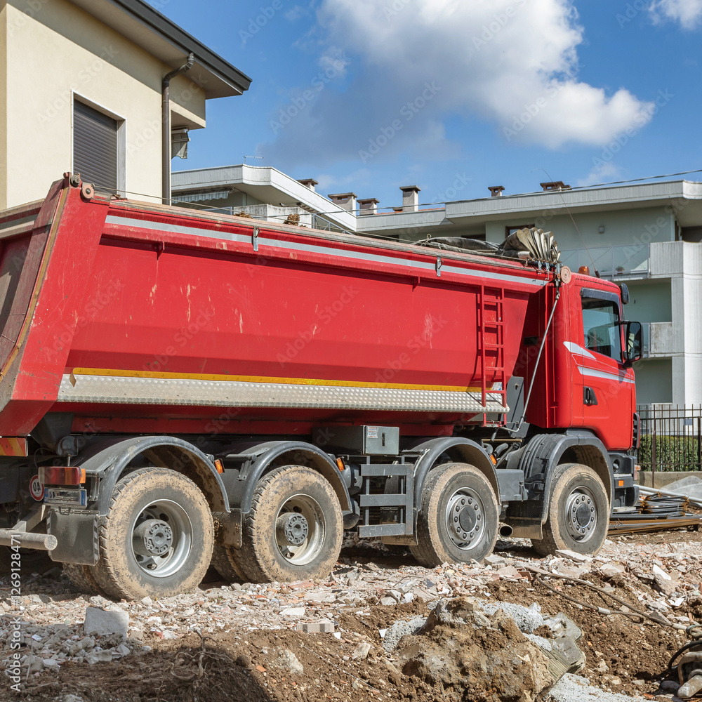 Fotografie Truck on construction site