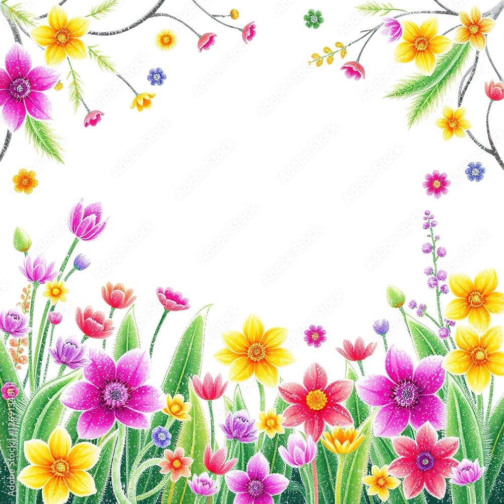 Shimmering Springtime Garden with Frosted Delights Shimmering Springtime Garden with Frosted Delights