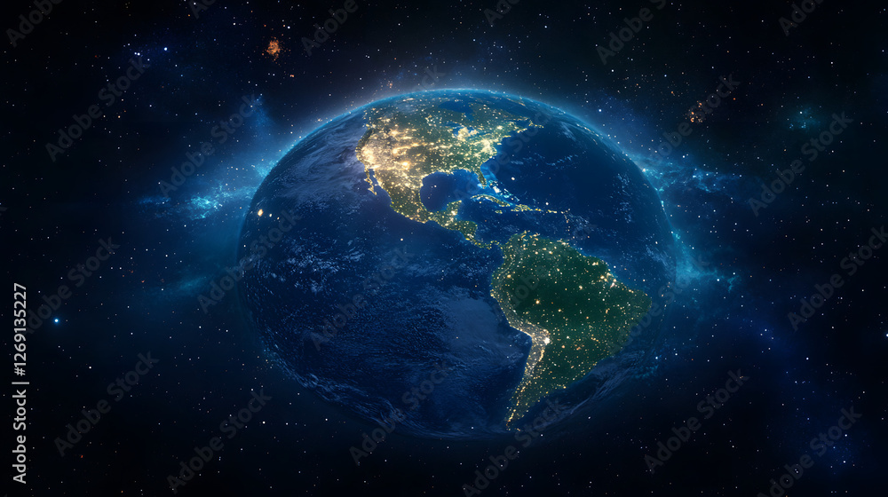 A View of Central America from Low Earth Orbit in Space
A View of Central America from Low Earth Orbit in Space