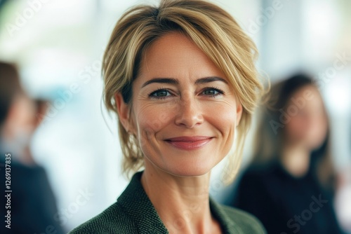 Wallpaper Mural Successful Businesswoman Celebrating with Coworkers in Office Torontodigital.ca