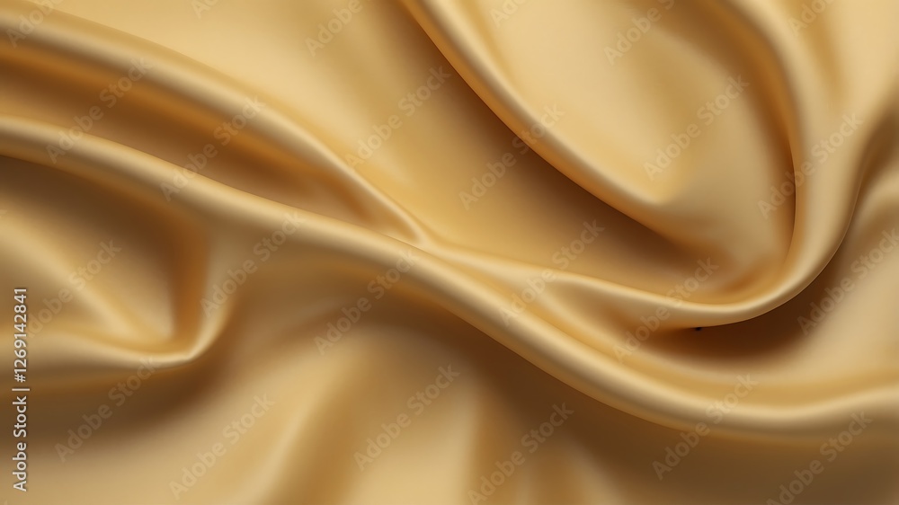 Fototapeta premium Smooth elegant golden cloth abstract background. Textile background. Cloth wallpaper. Graphics design element.