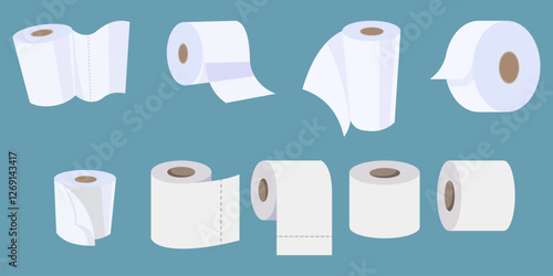 Toilet paper flat icon. Modern flat icon vector set	