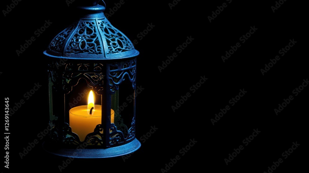 Serene Candlelight in an Ornate Lantern Serene Candlelight in an Ornate Lantern
