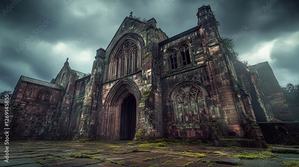 Fototapeta premium Scary cathedral wallpaper