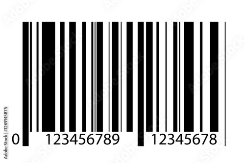 vector bar cod. Barcode illustration. Clipart isolated on transparent background.