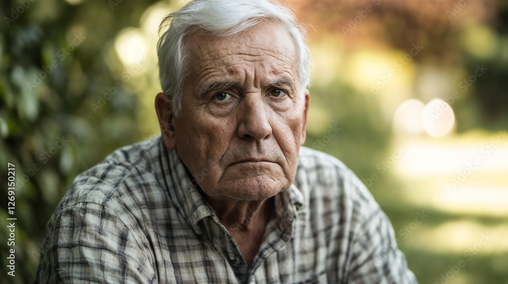 Dramatic portrait of senior man in contemplative mood outdoors. Perfect for aging with dignity, life experience, and emotional storytelling Dramatic portrait of senior man in contemplative mood outdoors. Perfect for aging with dignity, life experience, and emotional storytelling