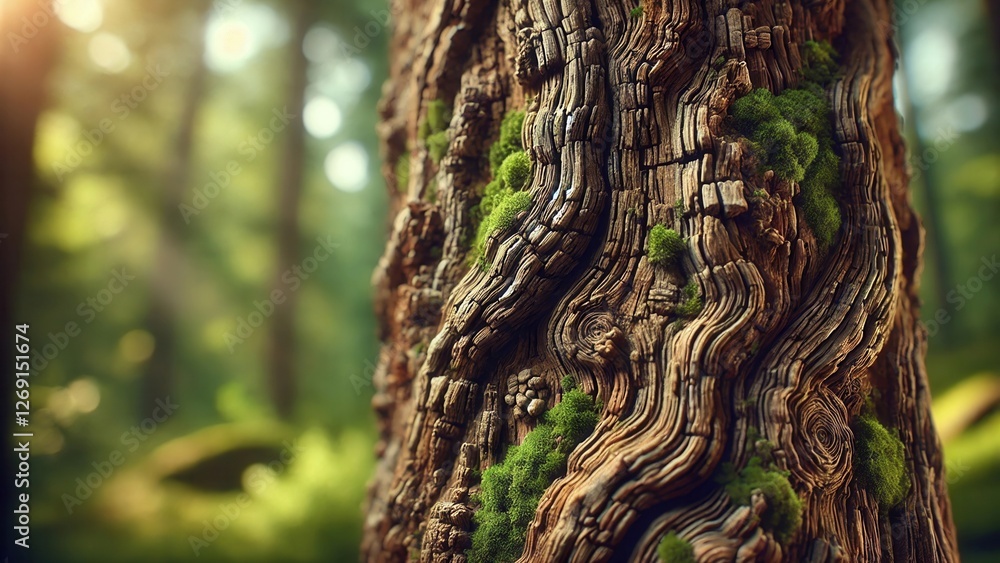 4K Close Up of Tree Bark with Moss, Widescreen 4K Resolution 4K Close Up of Tree Bark with Moss, Widescreen 4K Resolution