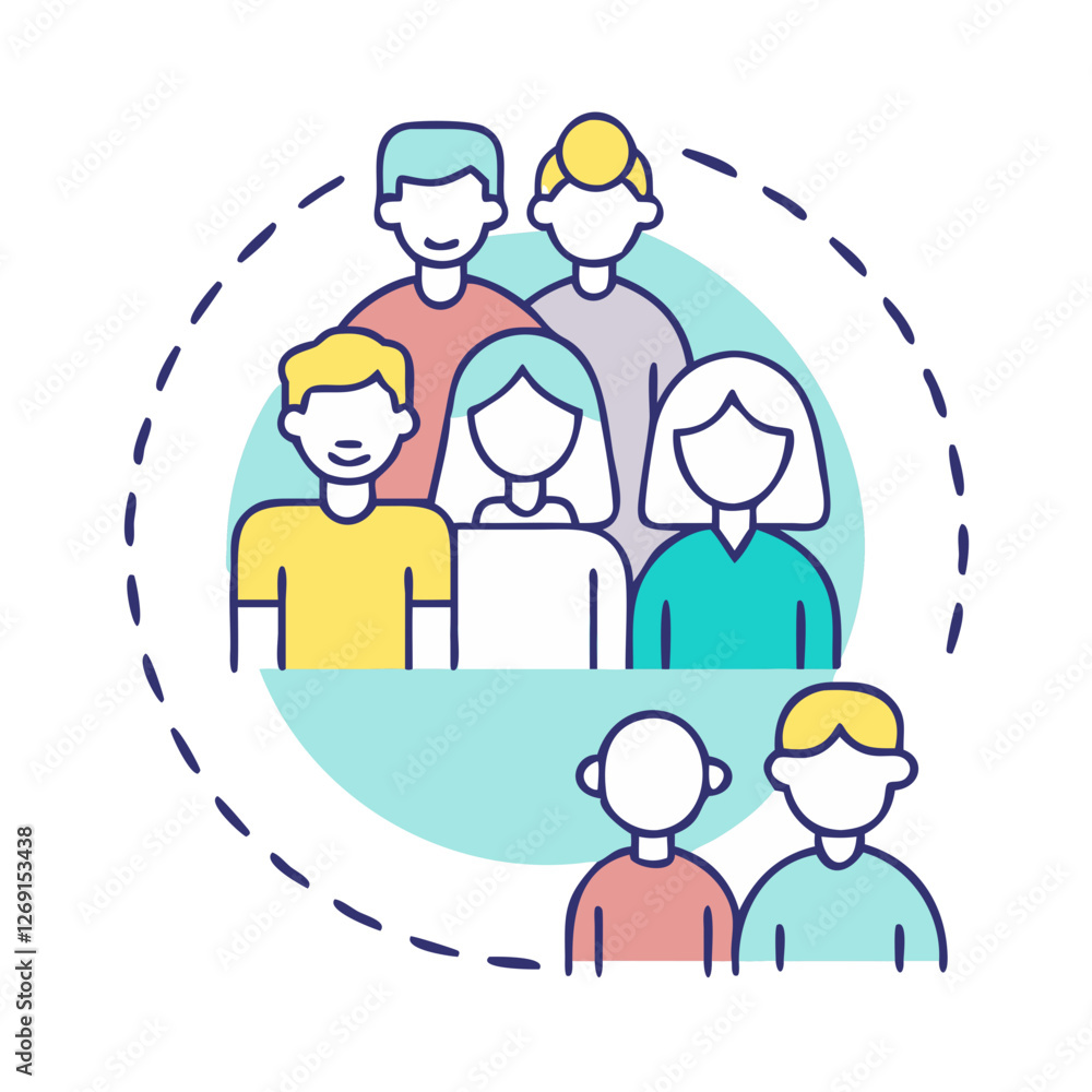 extended family icon, extended family vector illustration-simple illustration of extended family, perfect for extended family logos and icons extended family icon, extended family vector illustration-simple illustration of extended family, perfect for extended family logos and icons