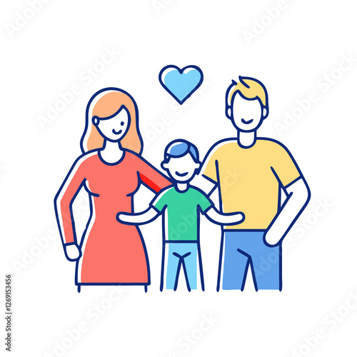 family bonding icon, family bonding vector illustration-simple illustration of family bonding, perfect for family bonding logos and icons