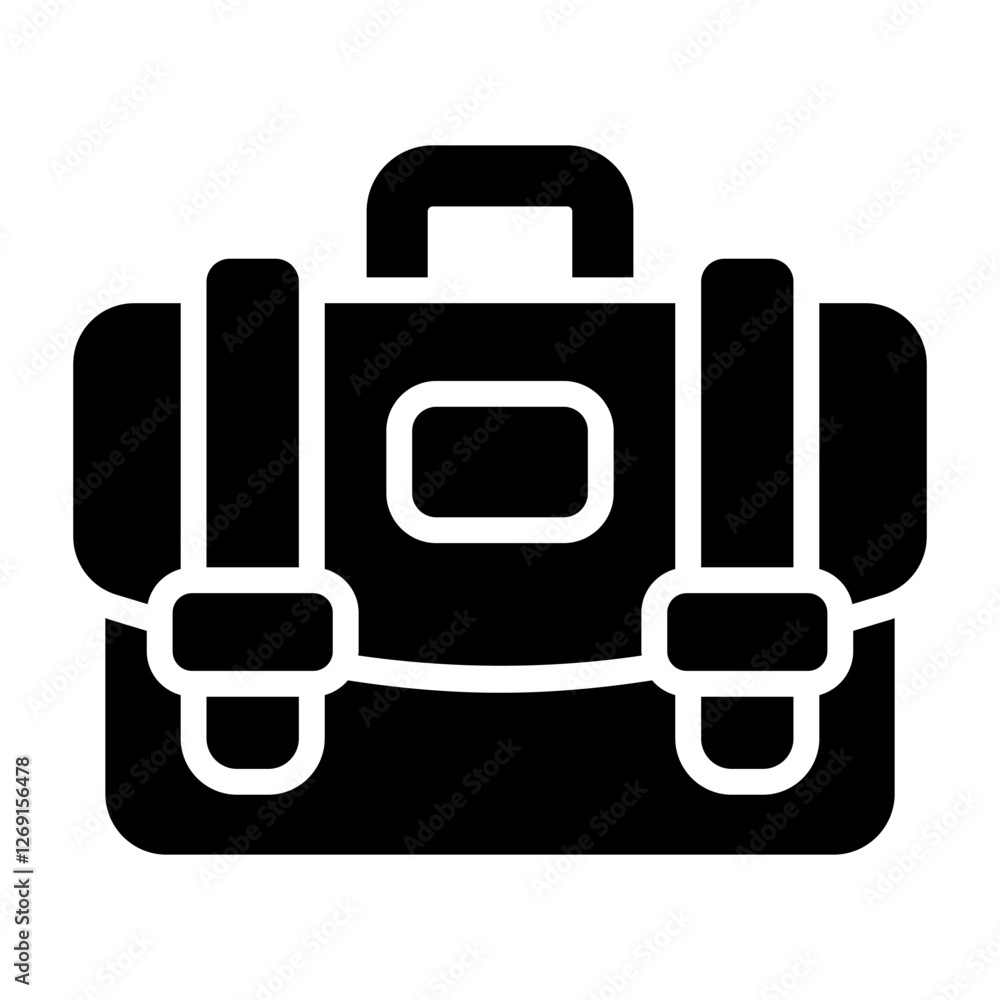 Simple Briefcase glyph icon. The icon can be used for websites, print templates, presentation templates, illustrations, etc Simple Briefcase glyph icon. The icon can be used for websites, print templates, presentation templates, illustrations, etc