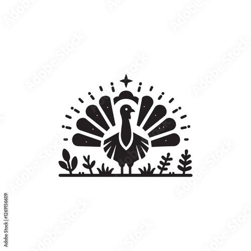 Turkey silhouette icon vector design symbol illustration
