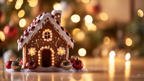 Wallpaper Mural Illuminated Gingerbread House Christmas Delight Torontodigital.ca