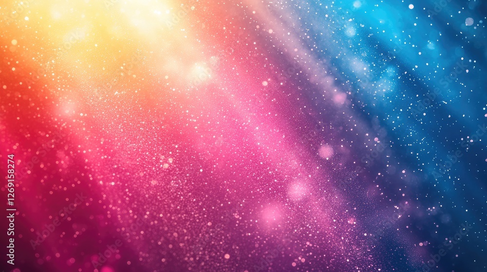 Vibrant abstract background with colorful light rays and sparkling particles creating a dreamy atmosphere Vibrant abstract background with colorful light rays and sparkling particles creating a dreamy atmosphere