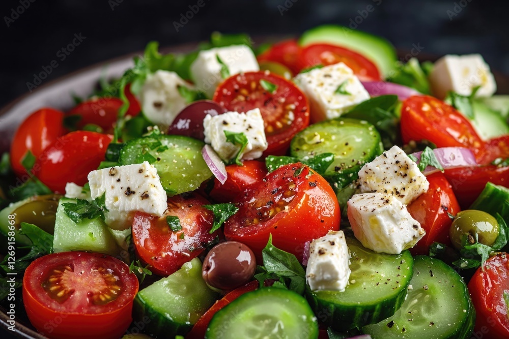 A plate of fresh vegetables and dairy products ready for a meal A plate of fresh vegetables and dairy products ready for a meal