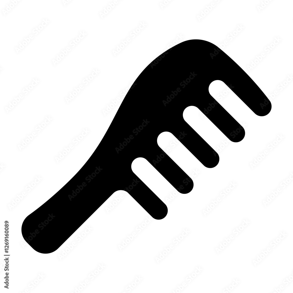 Simple Hair Comb glyph icon. The icon can be used for websites, print templates, presentation templates, illustrations, etc Simple Hair Comb glyph icon. The icon can be used for websites, print templates, presentation templates, illustrations, etc