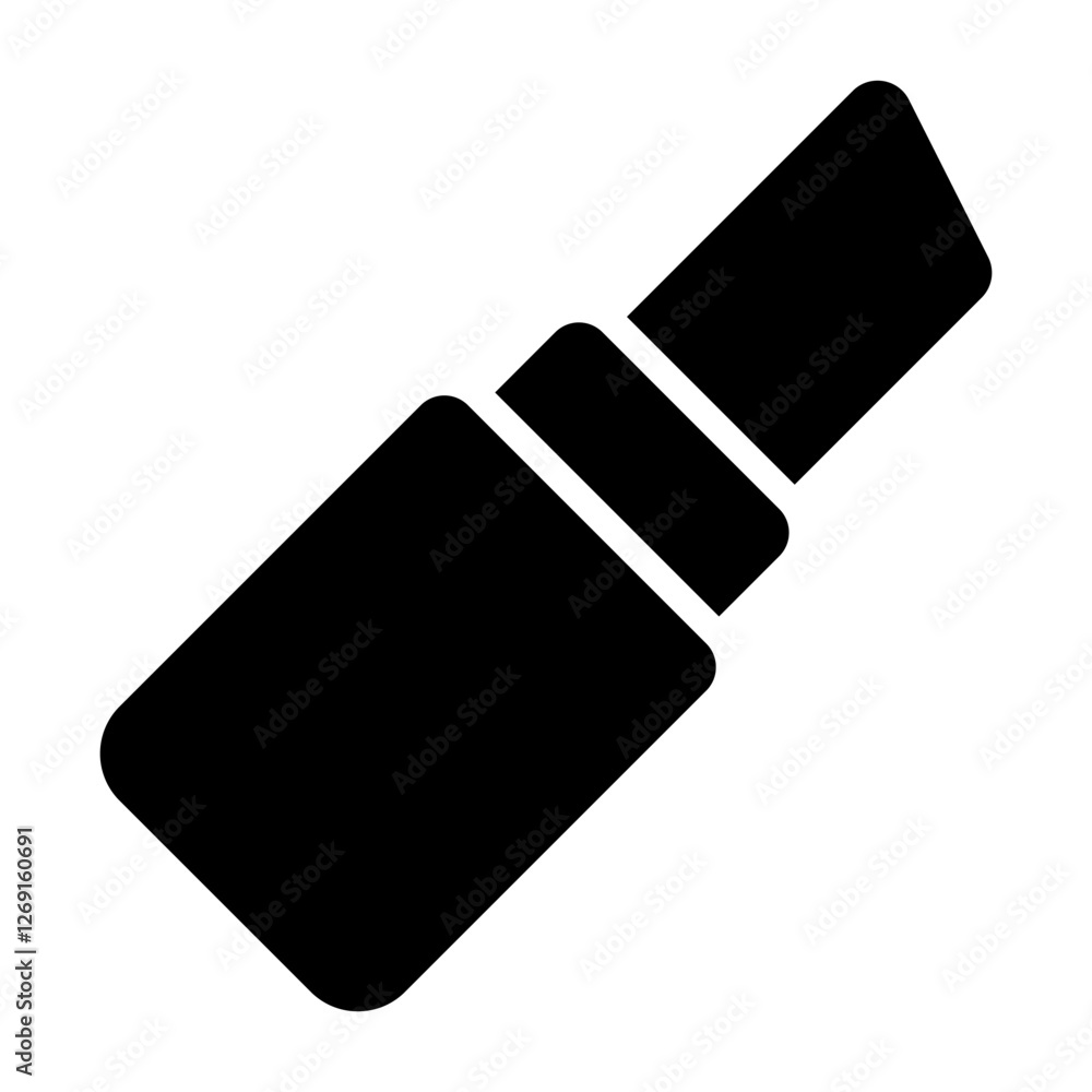Simple Lipstick glyph icon. The icon can be used for websites, print templates, presentation templates, illustrations, etc Simple Lipstick glyph icon. The icon can be used for websites, print templates, presentation templates, illustrations, etc