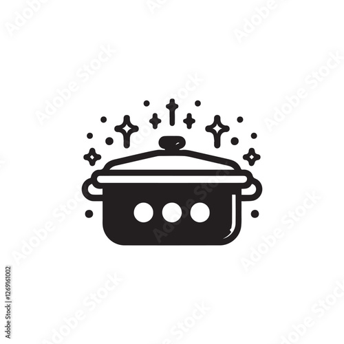 Casserole Dish icon vector symbol design art illustration
