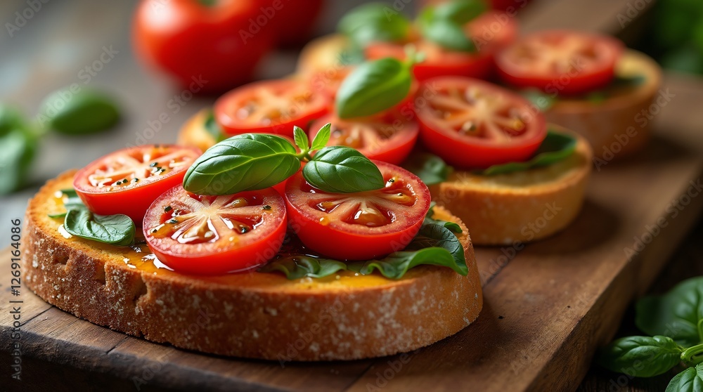 Bruschetta with tomatoes Bruschetta with tomatoes