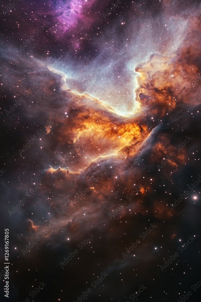 Fototapeta premium A dark blue sky filled with twinkling stars, perfect for use in astronomy or space-related designs