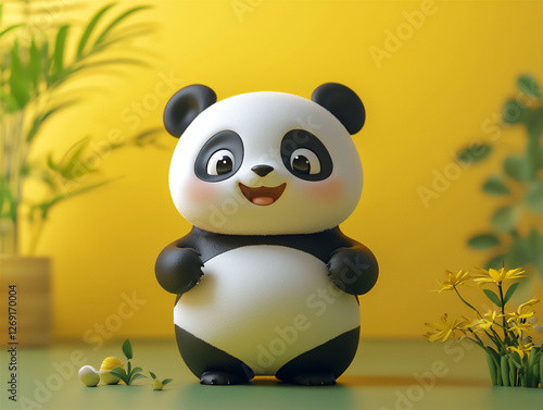  adorable 3d panda character photo