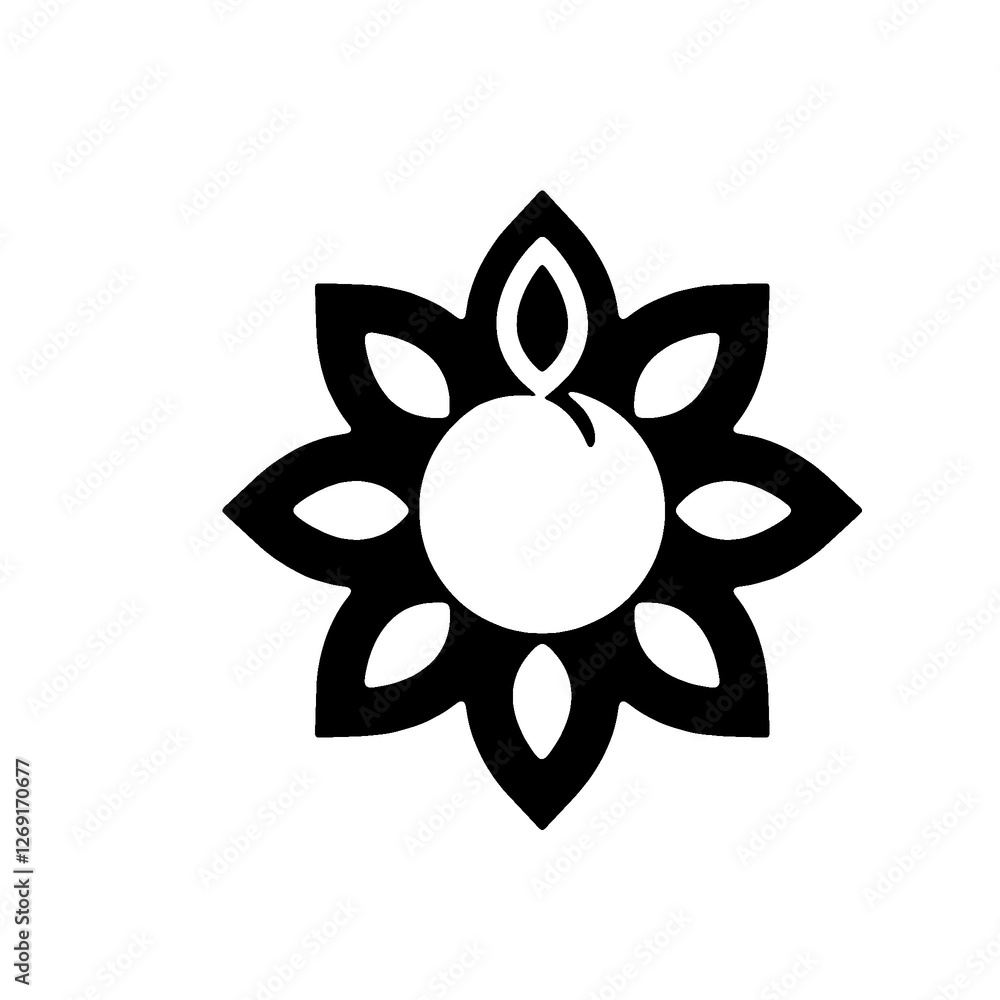 fruit leaves sun logo, fruit leaves sun logo with black color and white background, illustration, vector, logo fruit leaves sun logo, fruit leaves sun logo with black color and white background, illustration, vector, logo
