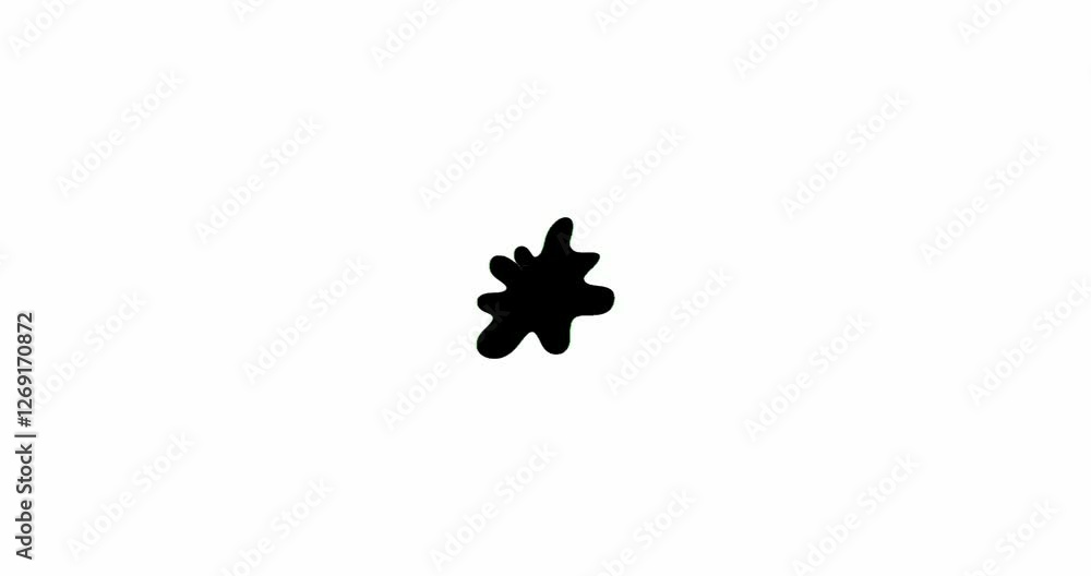 Animation of hand drawn splash liquid transition collection set. Cartoon animation transitions fx