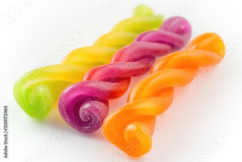 A close-up shot of a bundle of twisted candies, ideal for food or dessert images