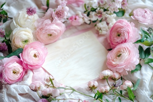 Wallpaper Mural A beautiful floral arrangement featuring a heart shape made of pink and white flowers, perfect for romantic occasions or as a gift Torontodigital.ca