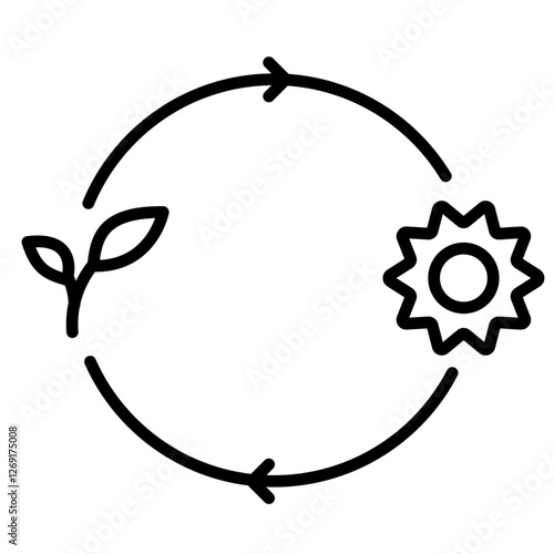 Autotroph proses icon, Plant, Leaf
