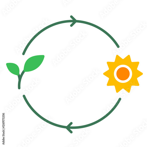 Autotroph proses icon, Plant, Leaf