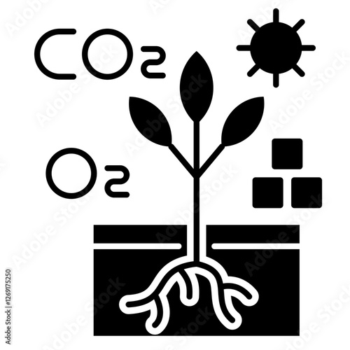Autotroph proses icon, Plant, Leaf