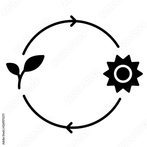 Autotroph proses icon, Plant, Leaf