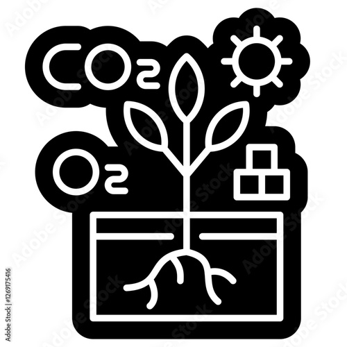 Autotroph proses icon, Plant, Leaf