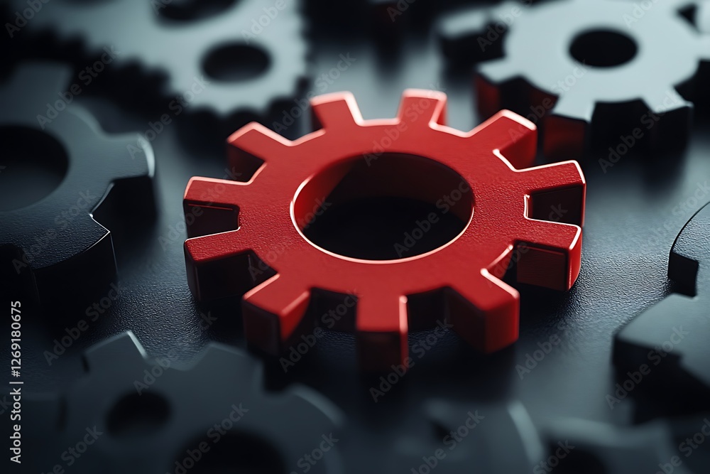 Red Gear in a System of Gears Red Gear in a System of Gears