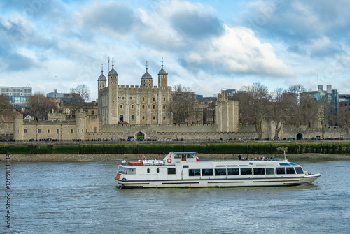 Tower of London Over the River Thames United Kingdom
