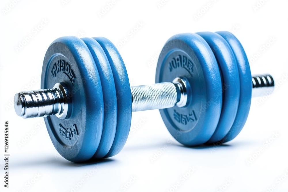 Naklejka premium A pair of dumbbells resting on top of each other, ready for use